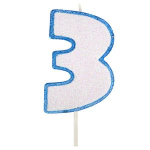 Vela Modecor Azul Brilhante - Número 3